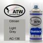 Preview: Citroen, Light Gray, AC-136: 400ml Sprühdose, von ATW Autoteile West.